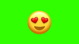 smiling face with heart-shaped eyes emoji 😍Green screen video free download - Free copyright