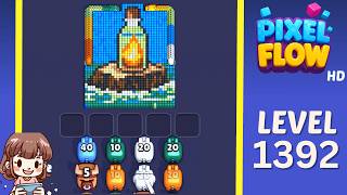 Pixel Flow Level 1392 Solution Walkthrough