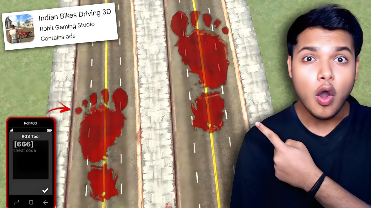 Trying Scariest CHEAT CODE Of Indian GTA 5 ( INDIAN BIKE DRIVING 3D )