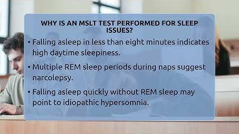 Why Is An MSLT Test Performed For Sleep Issues? - Sleep Apnea Support Network
