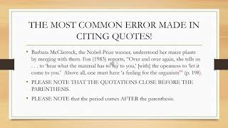 The most common mistakes in APA Style