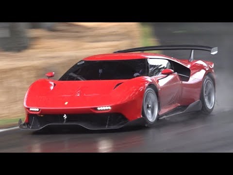 ferrari-p80/c-in-action-up-goodwood-hillclimb!---sound,-accelerations-&-fly-bys!
