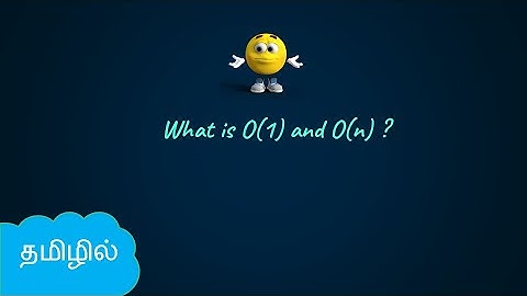 BigO Notation | O(1) and O(n) | Time Complexity | DSA in tamil | Analysis of array operations