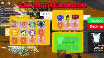 Caught In 4k📸 Scammer in⚔️saber simulator Be careful of this 🔄Switch Scam!!