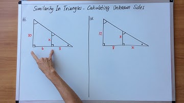 Similarity in triangles   calculating unknown sides