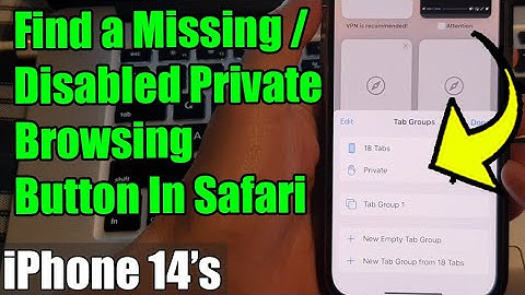 How to Find a Missing/Disabled Private Browsing Button In Safari on iPhone 14/14 Pro Max | iOS 16