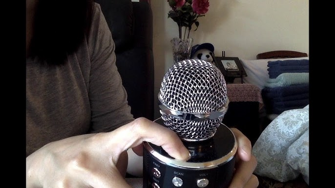 Microphone Karaoké Bluetooth sans fil avec haut-parleur Rose Q7 - V