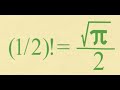 What Is The Factorial Of 1/2? SURPRISING (1/2)! = (√π)/2