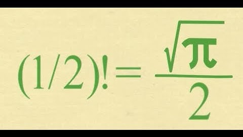 What Is The Factorial Of 1/2? SURPRISING (1/2)! = (√π)/2