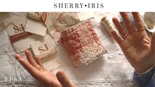 Hand Stitching a Needle Book...