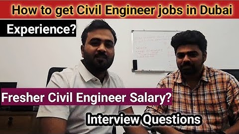 How to get civil engineer jobs in Dubai// Interview questions// Fresher salary kitni hoti hai?