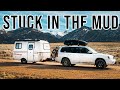 Off Grid Living // Scamp Trailer in a MUD PIT!!!