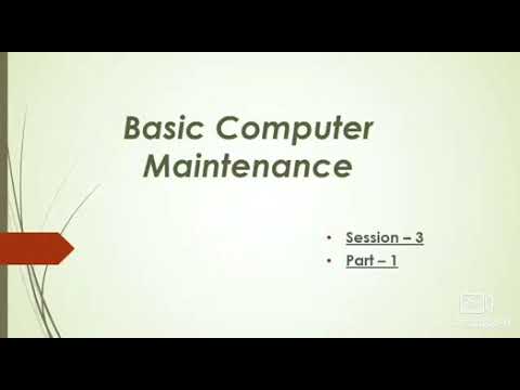 What is a computer maintenance?