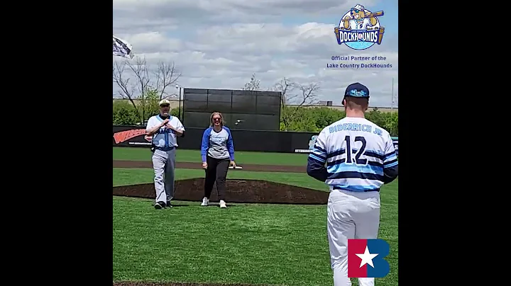 Jessica Zuber Throws out First Pitch at Dockhounds...