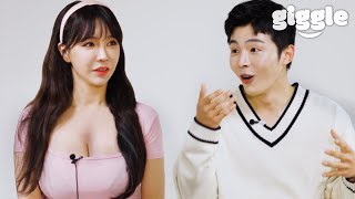 Koreans meet woman with I cup bra size for the first time