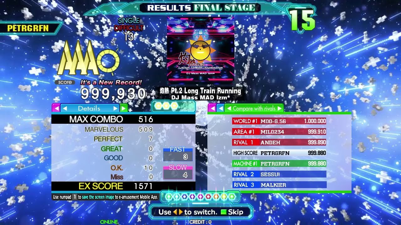 [DDR A20+] Shakunetsu Pt.2 Long Train Running (DSP-13) 999,930 PFC