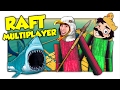 A CACCIA DI SQUALI CON GABBY L'IMPERATORE DEL MARE! - Raft ITA Multiplayer w/ Gabby16bit