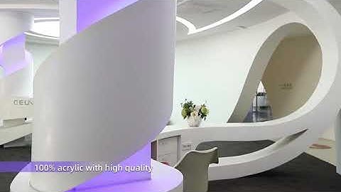 Acrylic solid surface reception desk accept customized products