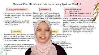 INV536 - MARKET REVIEW ON MALAYSIAN PALM OIL INDUSTRY PERFORMANCE DURING EPIDEMIC COVID 19