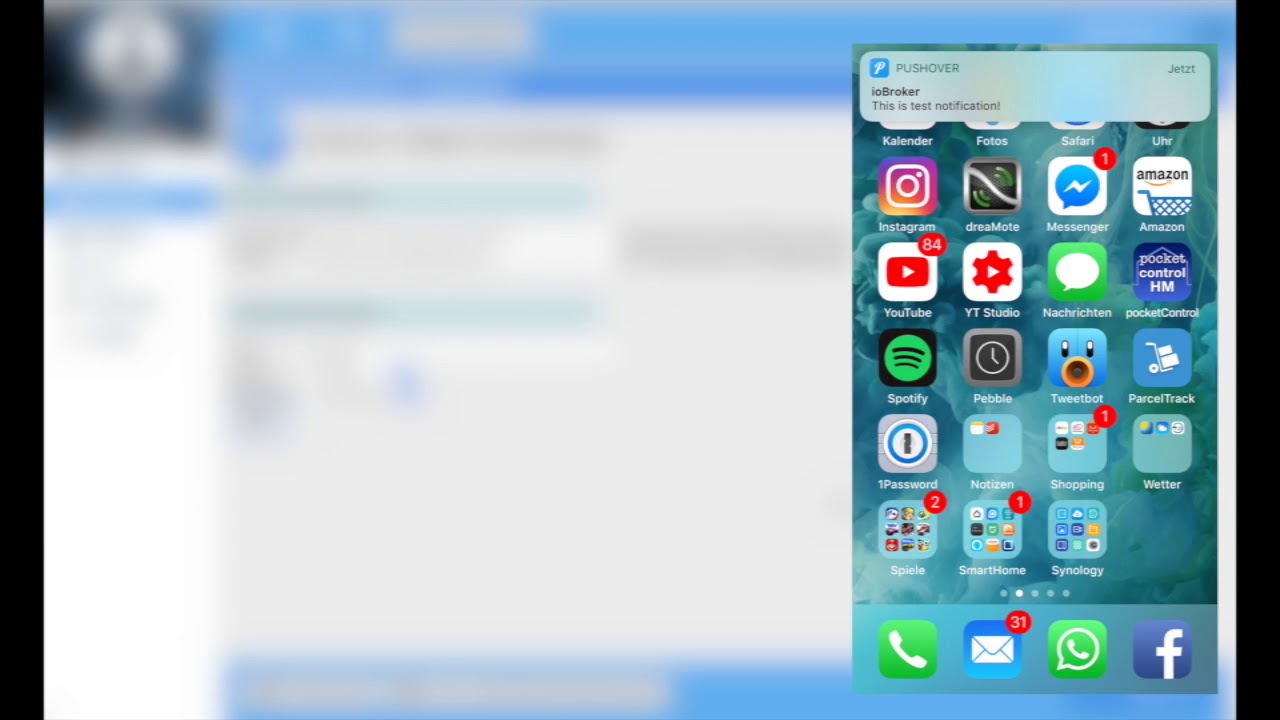 Update New ioBroker - Mitteilungen ans Smartphone schicken