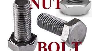 What is nut & bolt typs of nut ,types of bolt full discreption
