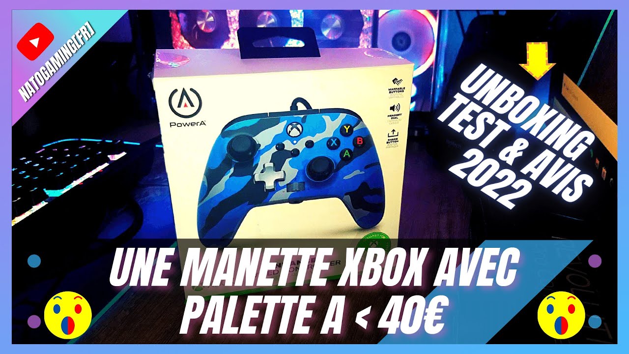 Manette filaire pro powera avec palettes camouflage bleu pour xbox one et  serie s, x - license officielle - Manette - Achat & prix