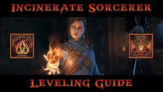 Incinerate Sorcerer  Leveling Build // Diablo 4