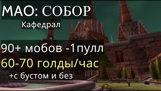 Wow Classic: МАО Собор маг фарм 1 пулл весь инст 90 мобов /Монастырь Алого Ордена Собор маг/ 1 часть