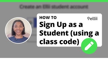 How to Sign Up as a Student Using a  Class Code