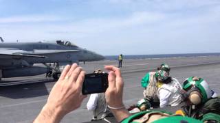 F18 Super Hornet Launch from USS Teddy Roosevelt