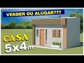 Projeto de Casa Pequena 5x4 metros - Casa para alugar/Casa decorada/casa de baixo custo