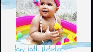 Baby outdoor bath photoshoot at home|| 6th month baby girl|| #Ganavi varma's//