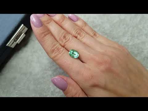 Paraiba tourmaline, oval cut 3.34 ct Video  № 1