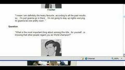 Bobby Fischer Chess Career : Bobby Fischer biography - 1971 onwards (Chessworld.net)