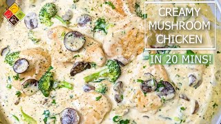 CREAMY MUSHROOM GARLIC CHICKEN IN 20 MINS! | BY FOODSTALGIA_USA by foodstalgia_usa 282 views 3 years ago 4 minutes, 14 seconds