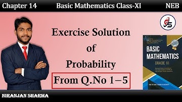 Exercise Solution of Probability from Q. No 1 to 5 | Class 11 | NEB | #getsolution | #probability |