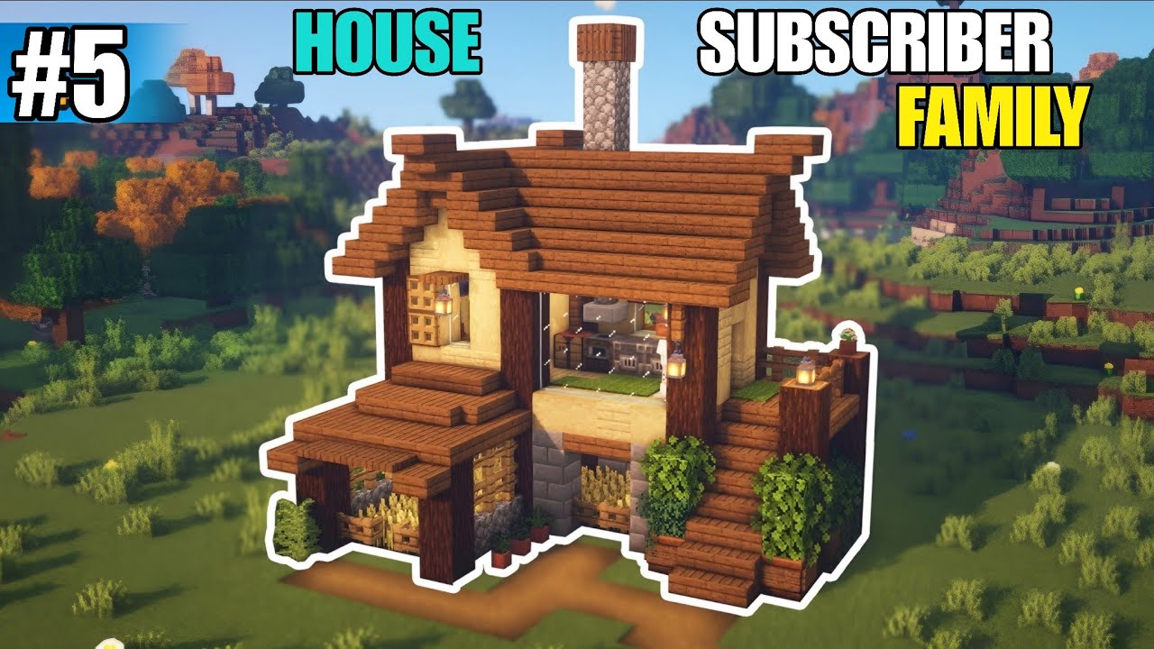 I BUILD A HOUSE FOR OUR SUBSCRIBERS FAMILY ||MINE CRAFT SURVIVAL SERIES ...