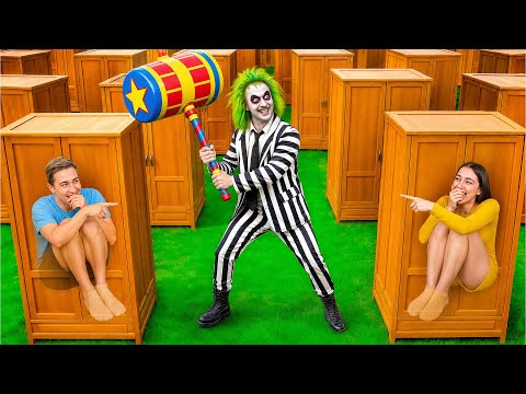 Extreme Hide and Seek Challenge with Beetlejuice | Crazy Prank Ideas by Multi DO Smile