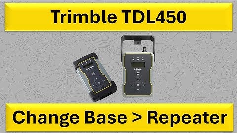 Trimble TDL450 Change Base to Repeater Setup Steps