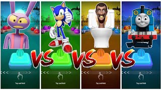 JAX 🆚 Sonic Prime 🆚 Skibdi Toilet 🆚 Thomas Train.🎶 Who will win?