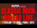 🎹 E Aeolian Classic Rock Ballad Backing Track for Piano / Keys – Live | 67 BPM #alphajams