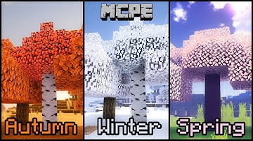 Seasons In MCPE With Ultra Realistic Shaders | Autumn, Winter and Spring | 1.13, 1.14, 1.15 and 1.16