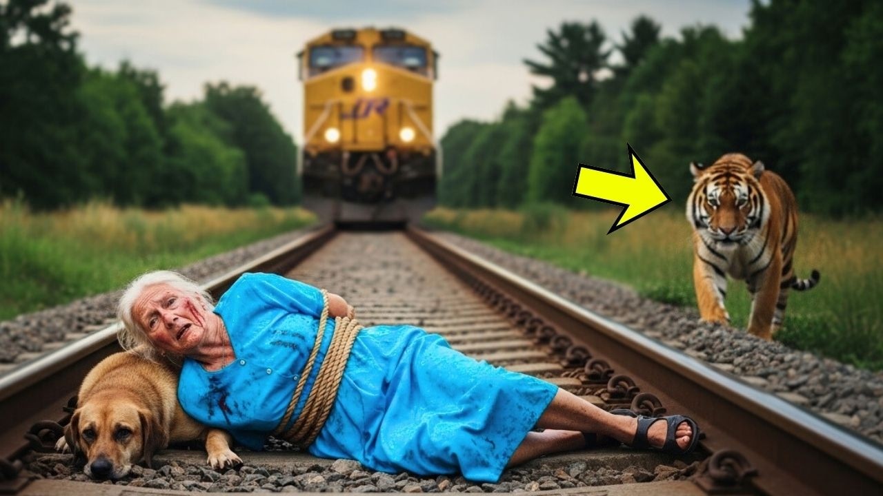 مليونير شاب يربط عجوزاً جريحة على السكة مع كلبها، لكن النمر يظهر الآن فجأة و...
