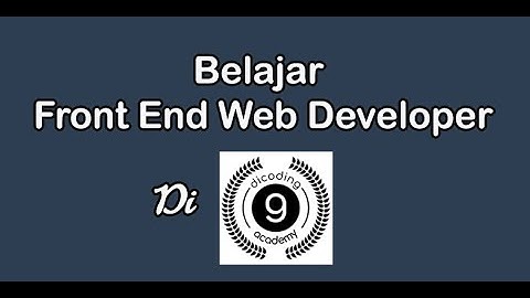Belajar Front End Web Developer di Dicoding