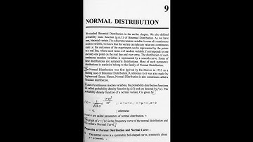 Fybcom sem 2 mathematical & statistical techniques-ll | Normal Distribution