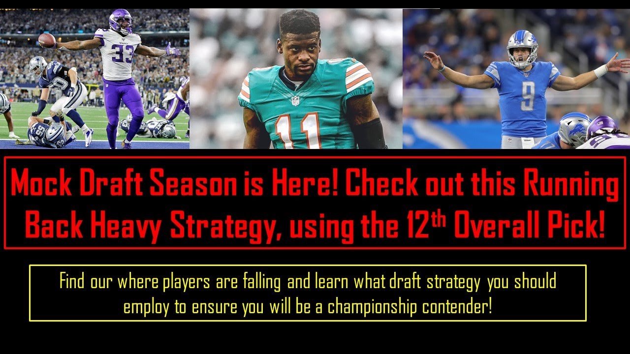 2020 Fantasy Football RB Heavy Mock Draft at Pick 12 What Strategy Should You Use? YouTube