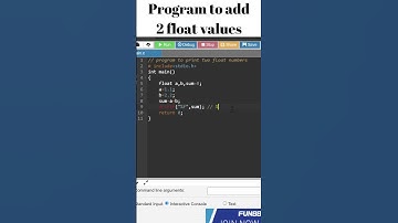 PROGRAMMING IN C - Adding two float values
