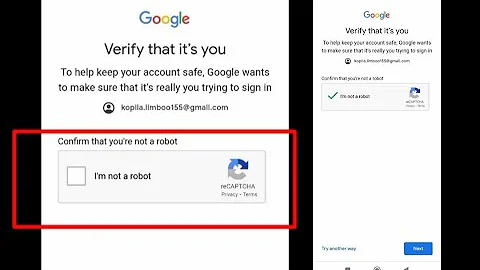 I'm not a robot Google account problem / solution easy trick