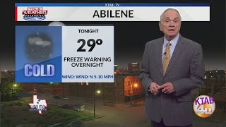 Weather Forecast: Monday, October 30: Freeze Warning overnight for the Big Country