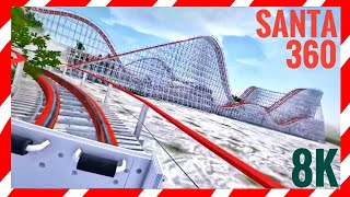 8K Santa's Christmas Slide? Roller Coaster VR 360 - POV 3D Video Split Screen SBS Google cardboard